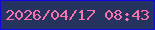 文字の大きさ：1、枠の色：1107e2、背景の色：25345f、文字の色：fa71ac 無料ブログパーツのブログ時計