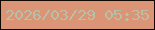 文字の大きさ：2、枠の色：110800、背景の色：dc9477、文字の色：b8c0a7 無料ブログパーツのブログ時計