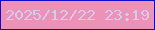 文字の大きさ：2、枠の色：110cc7、背景の色：eb92b6、文字の色：d3cbf2 無料ブログパーツのブログ時計