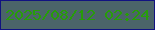 文字の大きさ：5、枠の色：111281、背景の色：4b6469、文字の色：279d09 無料ブログパーツのブログ時計