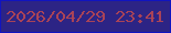 文字の大きさ：3、枠の色：1114c0、背景の色：2c2485、文字の色：a94357 無料ブログパーツのブログ時計