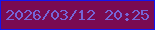文字の大きさ：1、枠の色：1115f0、背景の色：790a52、文字の色：7565d7 無料ブログパーツのブログ時計