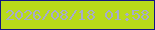文字の大きさ：2、枠の色：111683、背景の色：b8da1a、文字の色：a7abcb 無料ブログパーツのブログ時計