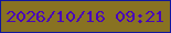 文字の大きさ：2、枠の色：11169f、背景の色：887222、文字の色：4906b9 無料ブログパーツのブログ時計
