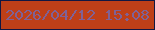 文字の大きさ：1、枠の色：111742、背景の色：be3f18、文字の色：7f6196 無料ブログパーツのブログ時計