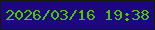 文字の大きさ：2、枠の色：111c00、背景の色：1c077c、文字の色：4dc507 無料ブログパーツのブログ時計