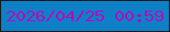文字の大きさ：5、枠の色：111c18、背景の色：0e80c6、文字の色：b20bc0 無料ブログパーツのブログ時計