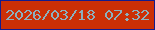 文字の大きさ：4、枠の色：111c8e、背景の色：cb2f06、文字の色：8cb0be 無料ブログパーツのブログ時計