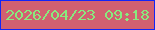 文字の大きさ：3、枠の色：1125f7、背景の色：d16071、文字の色：88ea7e 無料ブログパーツのブログ時計