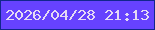 文字の大きさ：3、枠の色：11268c、背景の色：6642fe、文字の色：e5daf4 無料ブログパーツのブログ時計