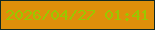 文字の大きさ：3、枠の色：112823、背景の色：df8f0a、文字の色：99c800 無料ブログパーツのブログ時計