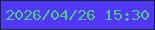 文字の大きさ：5、枠の色：112834、背景の色：5238fe、文字の色：4ac786 無料ブログパーツのブログ時計
