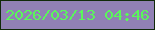 文字の大きさ：5、枠の色：112a0a、背景の色：9181b5、文字の色：5af75a 無料ブログパーツのブログ時計
