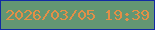 文字の大きさ：2、枠の色：112aa4、背景の色：639673、文字の色：e38f47 無料ブログパーツのブログ時計