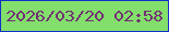 文字の大きさ：3、枠の色：112dcc、背景の色：82df6b、文字の色：732f74 無料ブログパーツのブログ時計