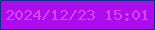 文字の大きさ：5、枠の色：11308d、背景の色：ac0ceb、文字の色：d547f6 無料ブログパーツのブログ時計