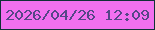 文字の大きさ：2、枠の色：113137、背景の色：f270ef、文字の色：564687 無料ブログパーツのブログ時計
