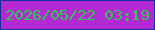 文字の大きさ：4、枠の色：113198、背景の色：b32ad5、文字の色：2bcb4d 無料ブログパーツのブログ時計