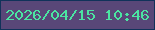 文字の大きさ：5、枠の色：11325a、背景の色：594778、文字の色：4be5a2 無料ブログパーツのブログ時計