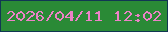 文字の大きさ：2、枠の色：113653、背景の色：2a8a36、文字の色：ec82c7 無料ブログパーツのブログ時計