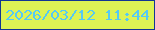文字の大きさ：2、枠の色：113694、背景の色：ddf354、文字の色：55c9f4 無料ブログパーツのブログ時計