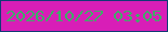文字の大きさ：1、枠の色：113b75、背景の色：d81eb7、文字の色：40ab68 無料ブログパーツのブログ時計