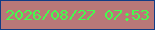 文字の大きさ：4、枠の色：113c85、背景の色：b97878、文字の色：45fc4d 無料ブログパーツのブログ時計