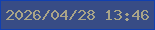 文字の大きさ：5、枠の色：1140b0、背景の色：384c85、文字の色：a9a488 無料ブログパーツのブログ時計