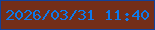 文字の大きさ：1、枠の色：11429a、背景の色：732e19、文字の色：0c7aed 無料ブログパーツのブログ時計