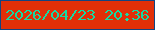 文字の大きさ：3、枠の色：114481、背景の色：e12f08、文字の色：15daa3 無料ブログパーツのブログ時計