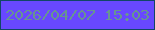 文字の大きさ：2、枠の色：114667、背景の色：6848ff、文字の色：679591 無料ブログパーツのブログ時計