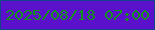 文字の大きさ：2、枠の色：11468c、背景の色：5b11cc、文字の色：13921b 無料ブログパーツのブログ時計