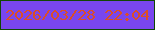 文字の大きさ：5、枠の色：114704、背景の色：7946ee、文字の色：da4e28 無料ブログパーツのブログ時計