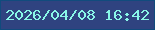 文字の大きさ：2、枠の色：114b7d、背景の色：2f4380、文字の色：89f6e7 無料ブログパーツのブログ時計
