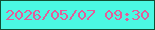 文字の大きさ：1、枠の色：114e33、背景の色：4bf8e3、文字の色：e35d99 無料ブログパーツのブログ時計