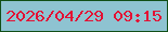 文字の大きさ：5、枠の色：114f17、背景の色：8ec3d1、文字の色：e31134 無料ブログパーツのブログ時計