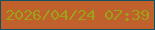 文字の大きさ：5、枠の色：11515f、背景の色：bf602d、文字の色：9ca118 無料ブログパーツのブログ時計
