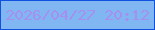文字の大きさ：4、枠の色：1151df、背景の色：80b7f3、文字の色：a58fef 無料ブログパーツのブログ時計