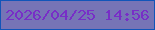 文字の大きさ：5、枠の色：1155b9、背景の色：7674b6、文字の色：782ec7 無料ブログパーツのブログ時計