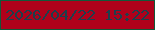 文字の大きさ：5、枠の色：11583a、背景の色：af011b、文字の色：1e3f4c 無料ブログパーツのブログ時計