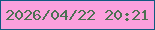 文字の大きさ：2、枠の色：115981、背景の色：fba0dc、文字の色：4d7052 無料ブログパーツのブログ時計