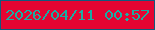 文字の大きさ：1、枠の色：115a7d、背景の色：e50532、文字の色：19aea4 無料ブログパーツのブログ時計
