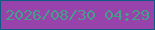 文字の大きさ：5、枠の色：115a84、背景の色：9843ab、文字の色：469e8a 無料ブログパーツのブログ時計