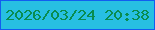 文字の大きさ：3、枠の色：115df0、背景の色：27bfe2、文字の色：098c50 無料ブログパーツのブログ時計
