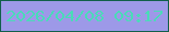 文字の大きさ：5、枠の色：115f4a、背景の色：9d99e8、文字の色：4adbb8 無料ブログパーツのブログ時計