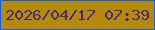 文字の大きさ：3、枠の色：115fe3、背景の色：b68a09、文字の色：482c6f 無料ブログパーツのブログ時計
