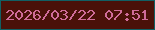 文字の大きさ：5、枠の色：116063、背景の色：4a1108、文字の色：cf6c99 無料ブログパーツのブログ時計