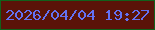 文字の大きさ：3、枠の色：11611b、背景の色：5a1308、文字の色：6371f3 無料ブログパーツのブログ時計