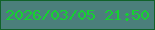 文字の大きさ：4、枠の色：11622a、背景の色：4b7f7b、文字の色：15d230 無料ブログパーツのブログ時計