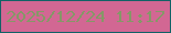 文字の大きさ：1、枠の色：116266、背景の色：d26793、文字の色：859867 無料ブログパーツのブログ時計